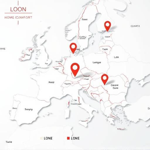 Interface d'une carte interactive affichant la localisation de Home Comfort &agrave; Lyon.