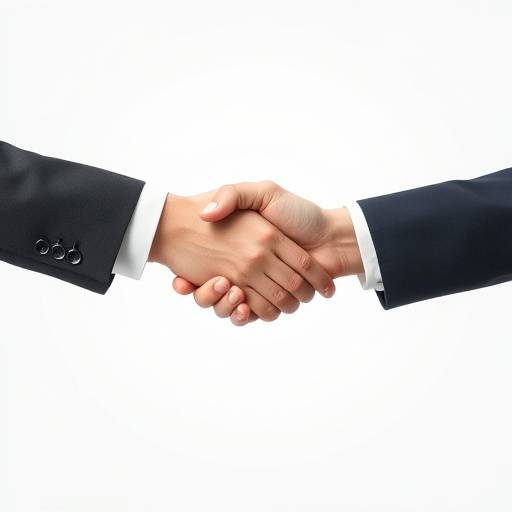 Maintenant une autre main dans un geste de poign&eacute;e de main, symbolisant un accord ou une confiance