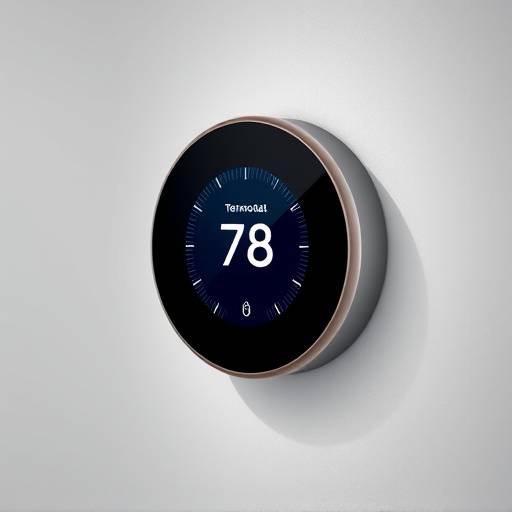 Un thermostat mural intelligent au design &eacute;pur&eacute; avec un &eacute;cran tactile clair